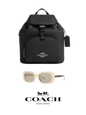 Coach Backpack (CT811) & Sunglasses (HC8358U) Bundle